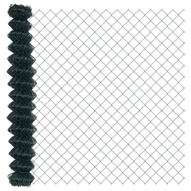 Vidaxl kettenschakelhek groen 10 x 1,5 m staal
