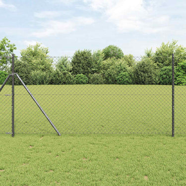 Vidaxl kettenschakelhek grijs 10 x 1 m staal