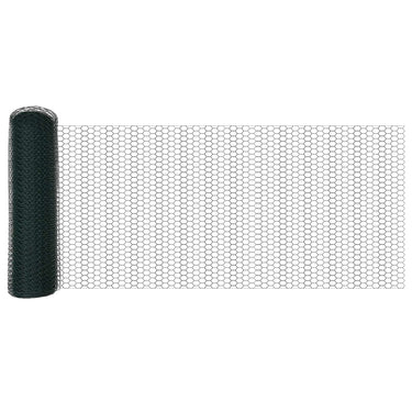 Vidaxl hexagon hek groen 0,8 x 10 m pvc
