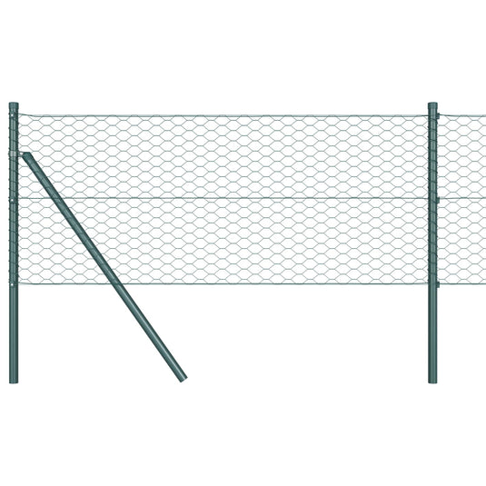 Vidaxl hexagon hek groen 0,8 x 10 m pvc