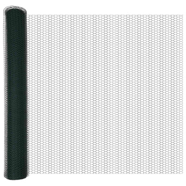 Vidaxl hexagon hek groen 1 x 10 m pvc