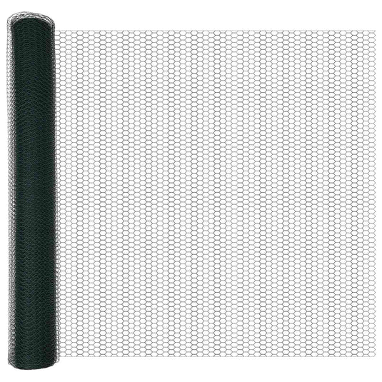 Vidaxl hexagon hek groen 1,2 x 10 m pvc