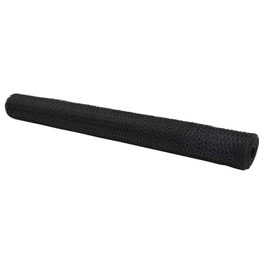 Vidaxl hexagon hek grijs 1,4 x 10 m pvc