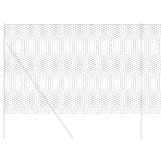 Vidaxl hexagon hek grijs 1.6 x 10 m staal