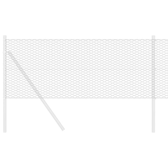 Vidaxl hexagon hek 0,4 x 50 m pvc grijs