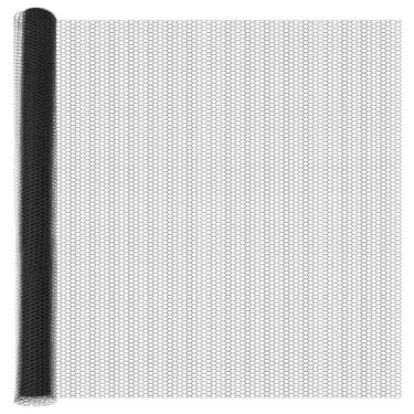 Vidaxl hexagon hek grijs 1,5 x 50 m pvc