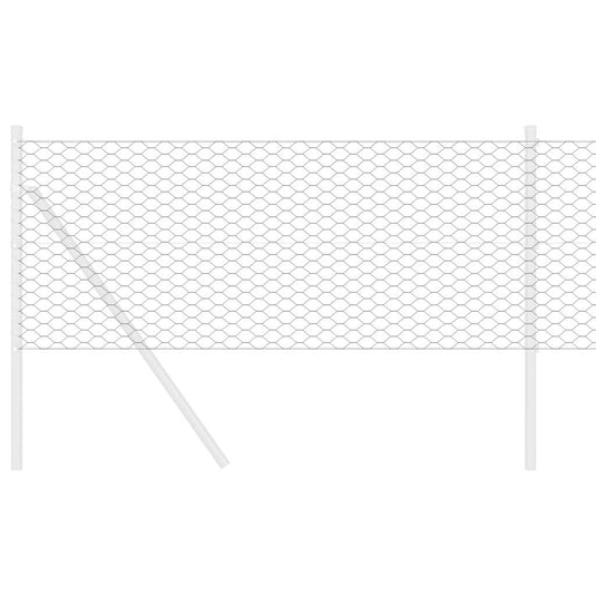 Vidaxl hexagon hek 0,8 x 100 m pvc grijs