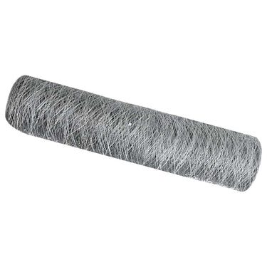 Vidaxl hexagon hek zilver 0,5 x 10 m gegalvaniseerd staal