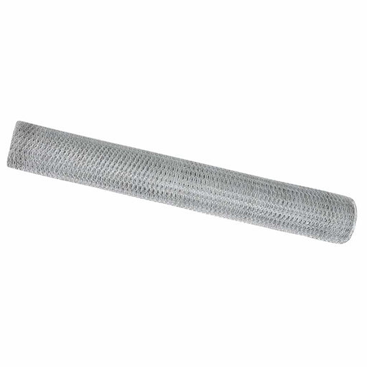 Vidaxl hexagon hek zilver 1,2 x 50 m gegalvaniseerd staal