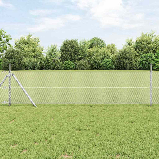 Vidaxl hexagon hek zilver 0,6 x 100 m gegalvaniseerd staal