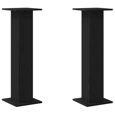 Vidaxl plantenstandaard 2 pcs zwart eiken 30 x 30 x 95 cm bewerkt hout