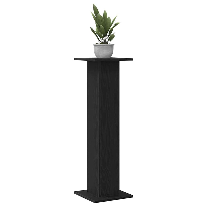 Load image into Gallery viewer, Vidaxl plantenstandaard 2 pcs zwart eiken 30 x 30 x 95 cm bewerkt hout
