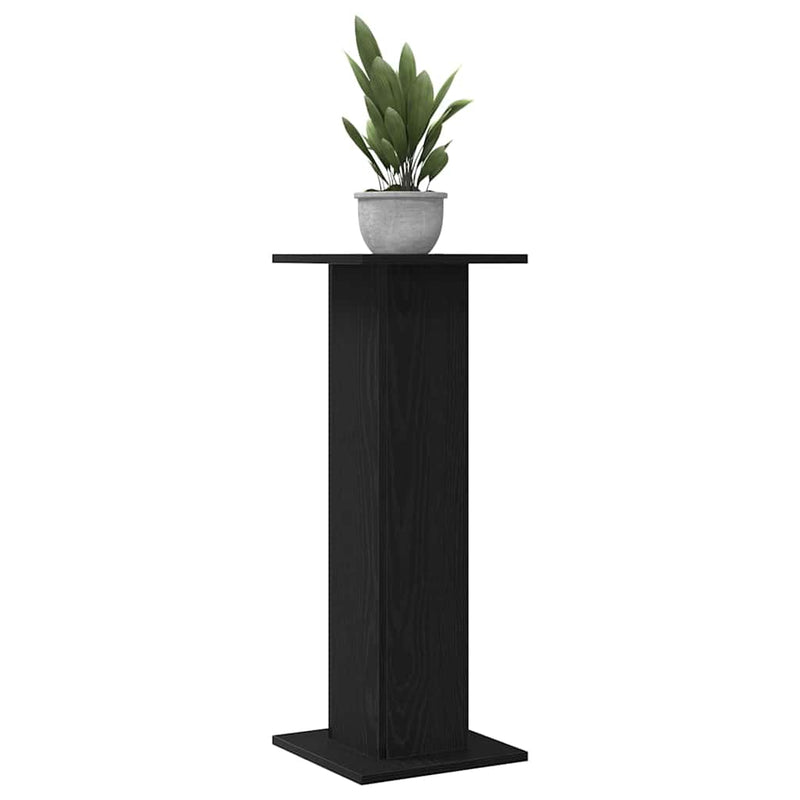 Load image into Gallery viewer, Vidaxl plantenstandaard 2 pcs zwart eiken 30 x 30 x 80 cm bewerkt hout
