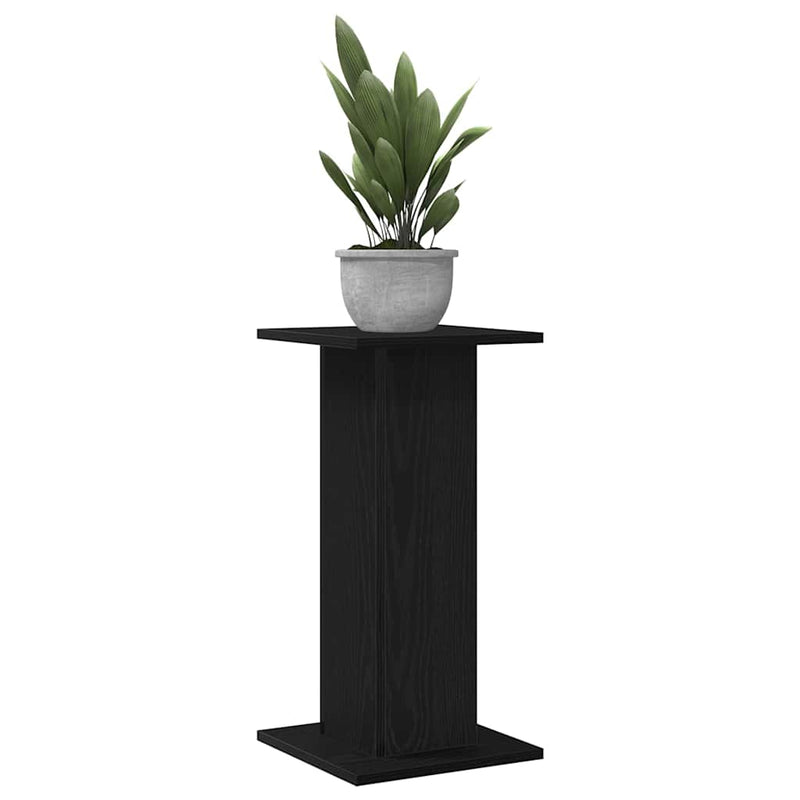 Load image into Gallery viewer, Vidaxl plantenstandaard 2 pcs zwart eiken 30 x 30 x 60 cm bewerkt hout
