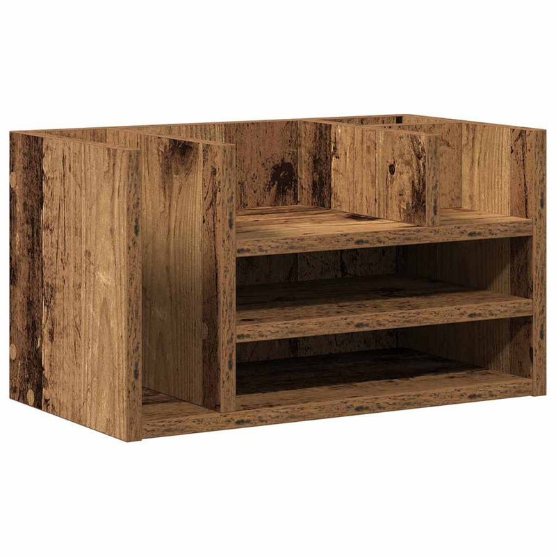 Load image into Gallery viewer, Vidaxl bureau organizer oudhout 44,5 x 24 x 25 cm bewerkt hout
