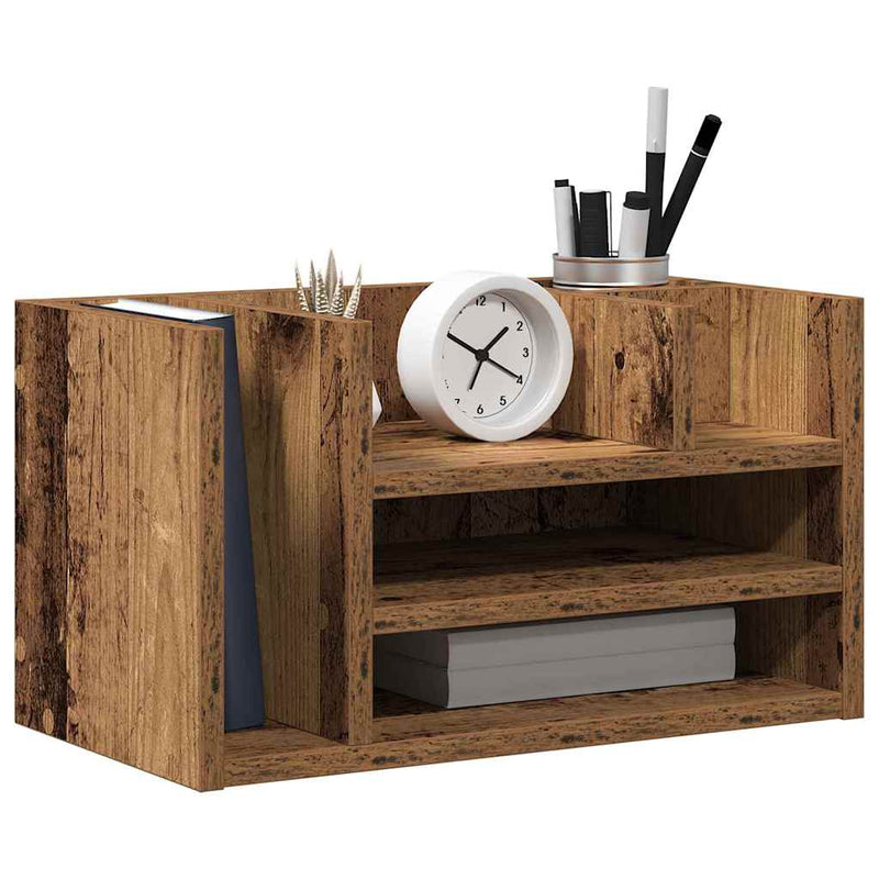 Load image into Gallery viewer, Vidaxl bureau organizer oudhout 44,5 x 24 x 25 cm bewerkt hout
