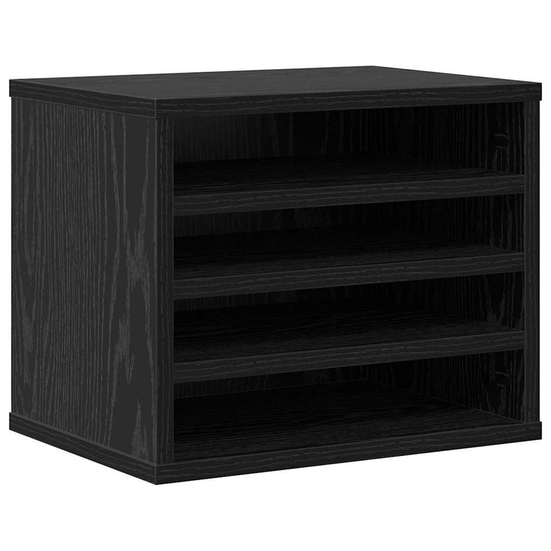 Load image into Gallery viewer, Vidaxl bureau organizer zwart eiken 36 x 26 x 29,5 cm bewerkt hout
