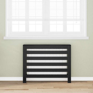 Vidaxl radiatorafdekking zwart eiken 104 x 20 x 82 cm bewerkt hout