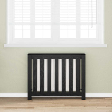 Vidaxl radiatorafdekking zwart eiken 104 x 20 x 82 cm bewerkt hout