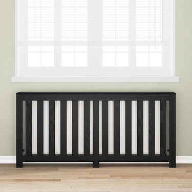 Vidaxl radiatorafdekking zwart eiken 175 x 20 x 82 cm bewerkt hout