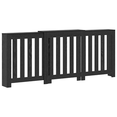 Vidaxl radiatorafdekking zwart eiken 205 x 21,5 x 83,5 cm bewerkt hout