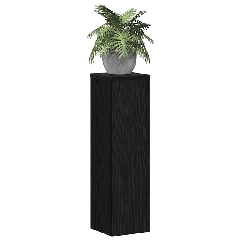 Load image into Gallery viewer, Vidaxl plantenstandaard 2 pcs zwart eiken 17 x 17 x 60 cm bewerkt hout
