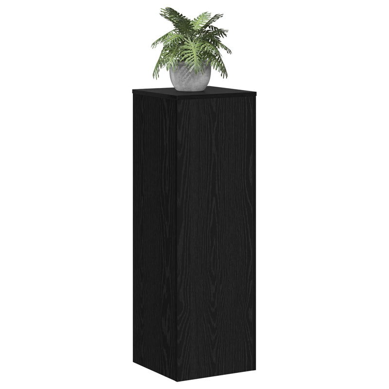 Load image into Gallery viewer, Vidaxl plantenstandaard zwart eiken 33 x 33 x 100 cm bewerkt hout
