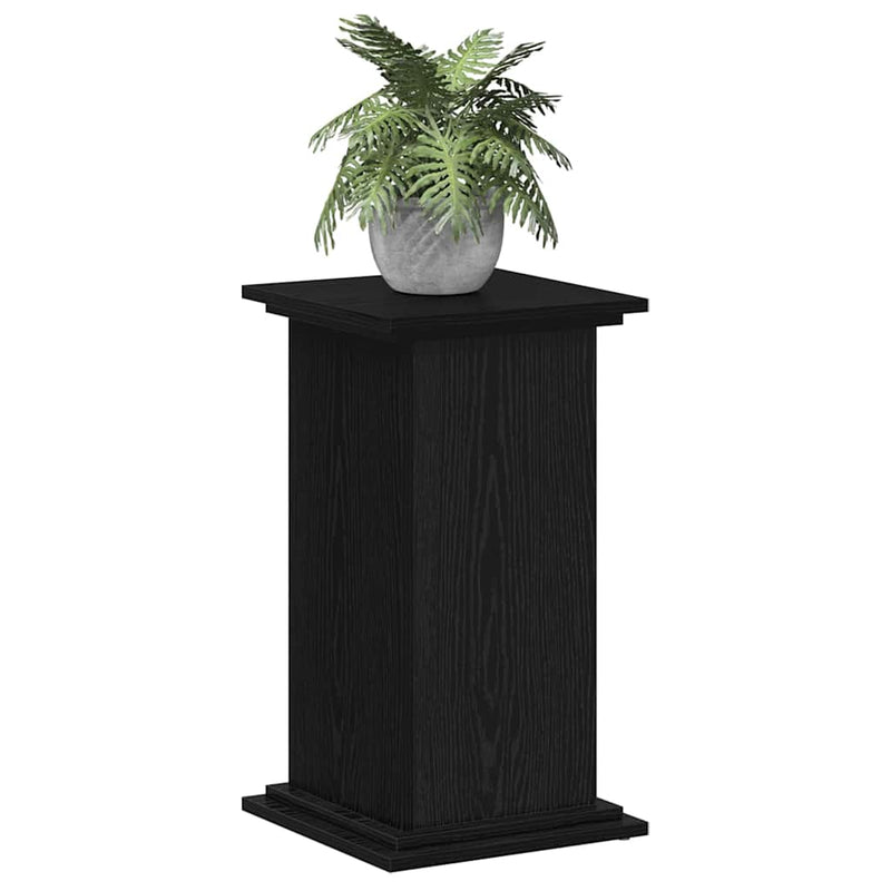 Load image into Gallery viewer, Vidaxl plantenstandaard zwart eiken 33 x 33 x 60 cm bewerkt hout
