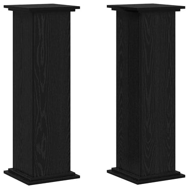 Vidaxl plantenstandaard zwart eiken 33 x 33 x 100 cm bewerkt hout
