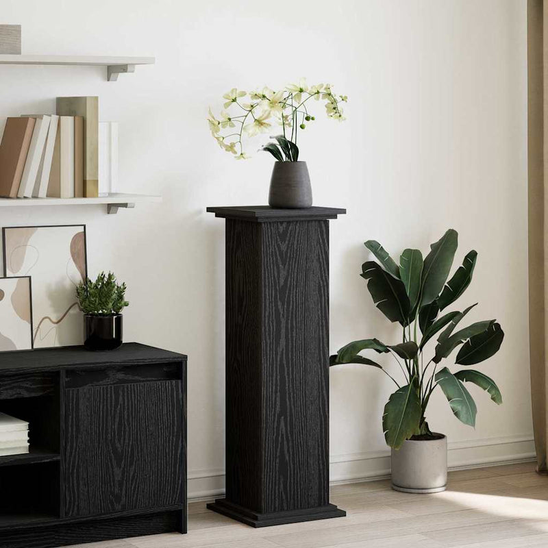 Load image into Gallery viewer, Vidaxl displaystand met plank zwart eiken 31 x 30 x 90 cm bewerkt hout
