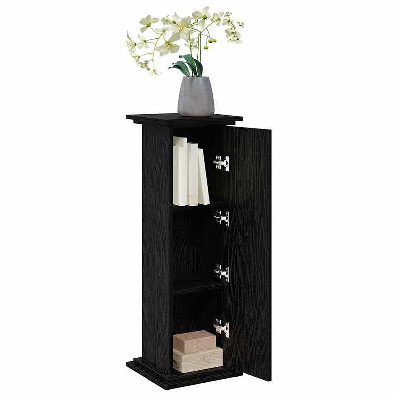 Load image into Gallery viewer, Vidaxl displaystand met plank zwart eiken 31 x 30 x 90 cm bewerkt hout
