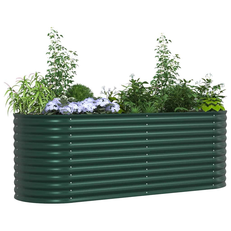 Load image into Gallery viewer, Vidaxl verhoogd bed groen 240 x 80 x 81 cm staal
