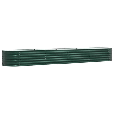 Vidaxl verhoogd bed groen 400 x 80 x 44 cm staal