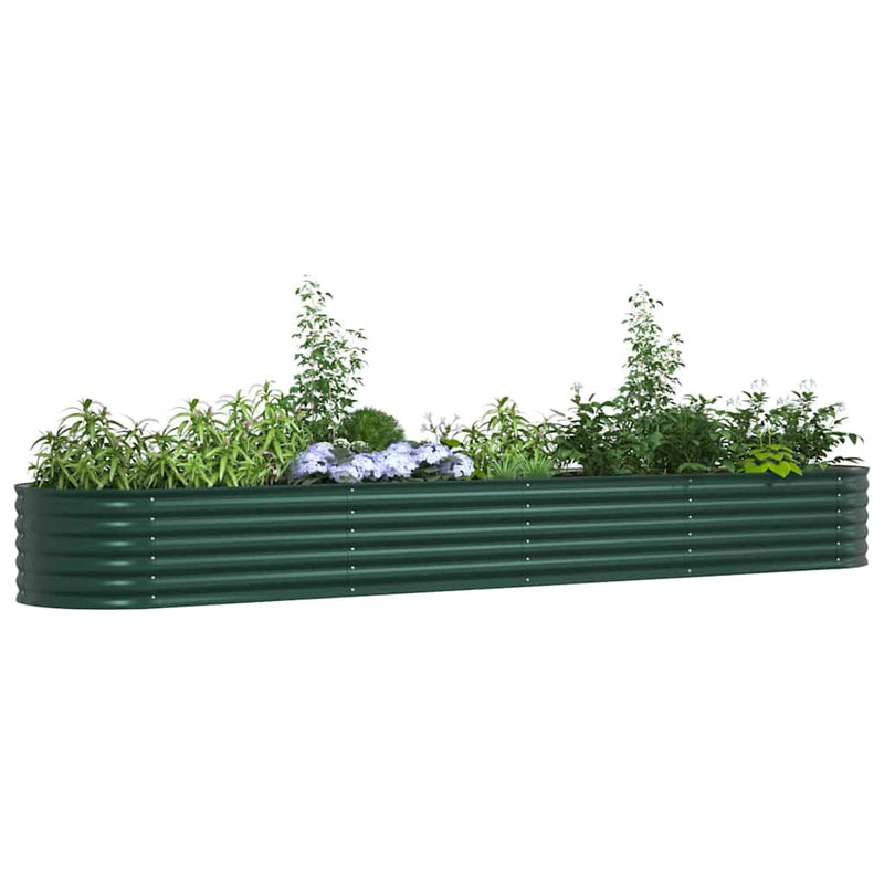 Load image into Gallery viewer, Vidaxl verhoogd bed groen 400 x 80 x 44 cm staal
