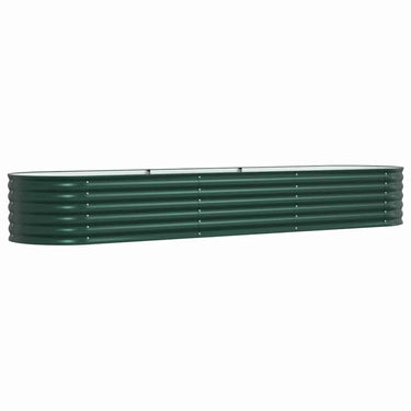 Vidaxl verhoogd bed groen 320 x 80 x 44 cm staal