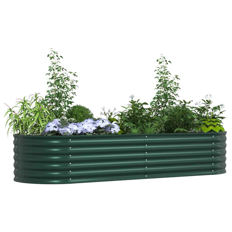 Load image into Gallery viewer, Vidaxl verhoogd bed groen 240 x 80 x 44 cm staal
