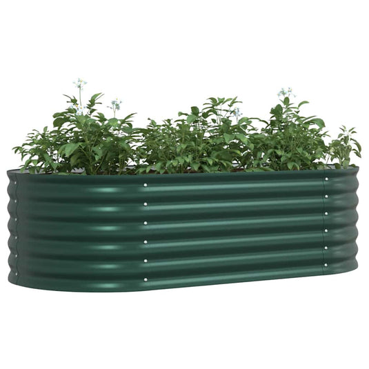 Vidaxl verhoogd bed groen 160 x 80 x 44 cm staal