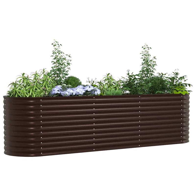 Load image into Gallery viewer, Vidaxl verhoogd bed bruin 320 x 80 x 81 cm staal
