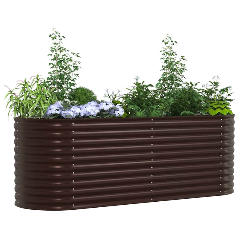 Load image into Gallery viewer, Vidaxl verhoogd bed bruin 240 x 80 x 81 cm staal
