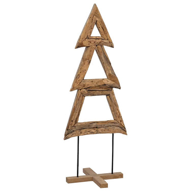 Vidaxl kerstboom met standaard bruin 90 cm massief teakhout