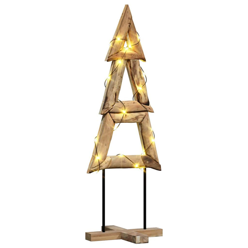 Load image into Gallery viewer, Vidaxl kerstboom met standaard bruin 120 cm massief teakhout
