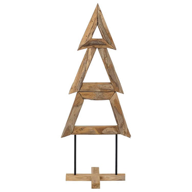 Vidaxl kerstboom met standaard bruin 149,5 cm massief teakhout