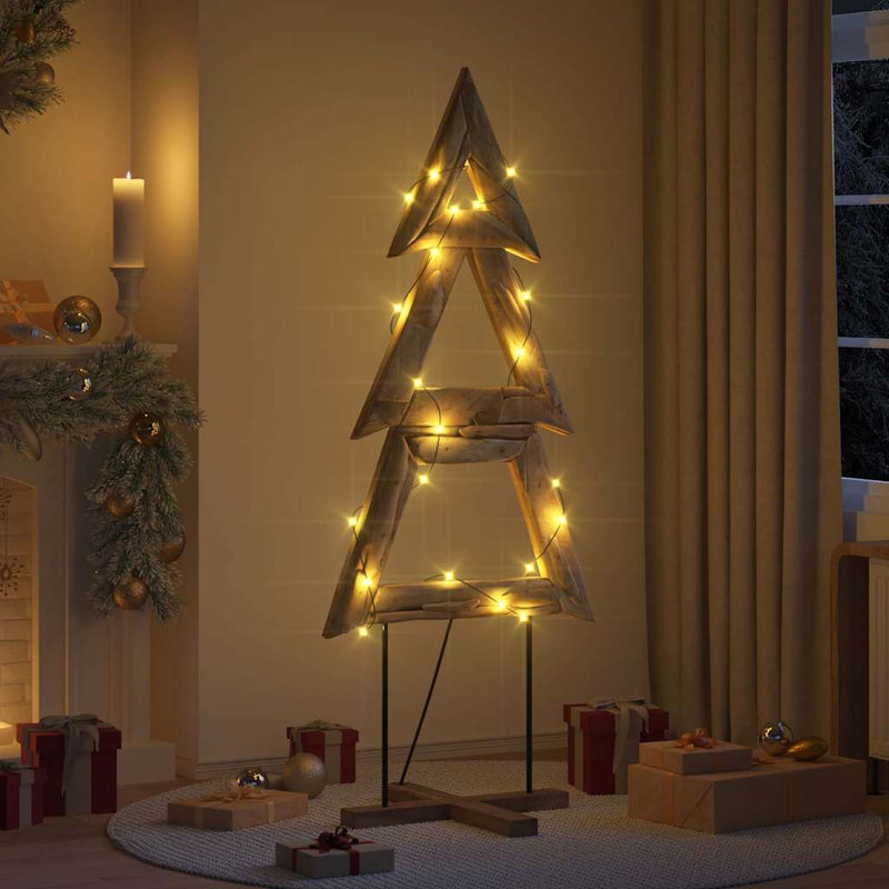 Load image into Gallery viewer, Vidaxl kerstboom met standaard bruin 181 cm massief teakhout
