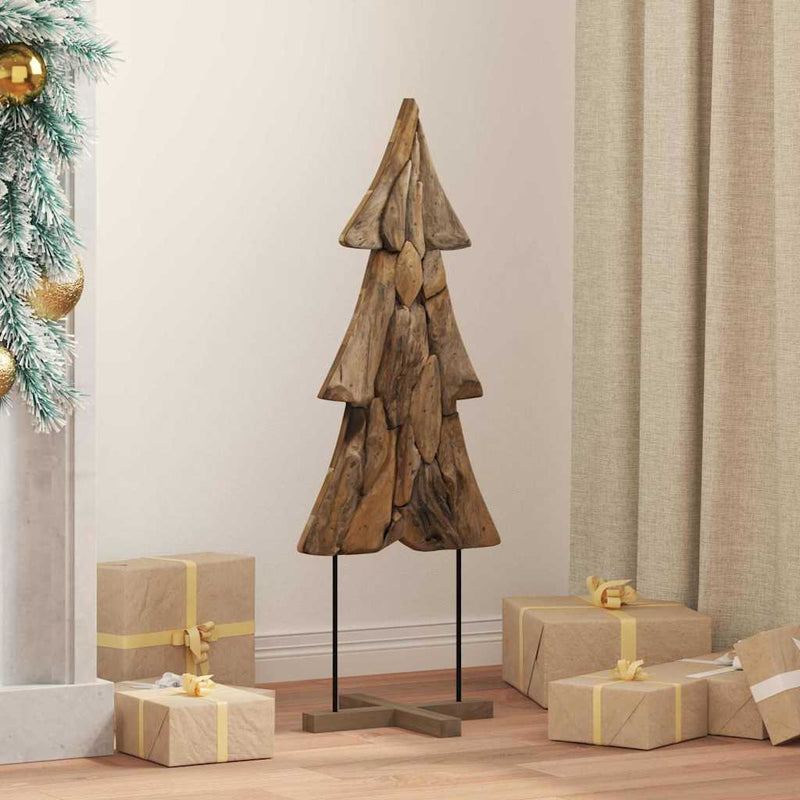 Load image into Gallery viewer, Vidaxl kerstboom met standaard bruin 90 cm massief teakhout
