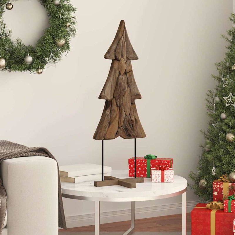 Load image into Gallery viewer, Vidaxl kerstboom met standaard bruin 90 cm massief teakhout
