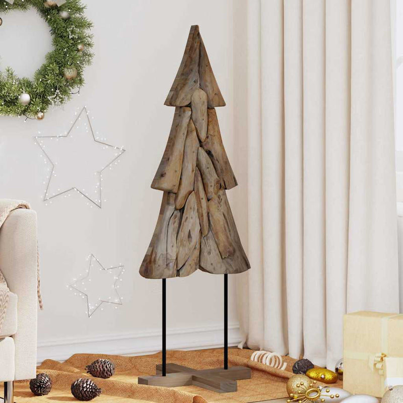 Load image into Gallery viewer, Vidaxl kerstboom met standaard bruin 121 cm massief teakhout
