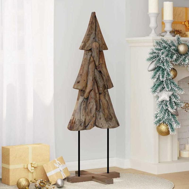 Load image into Gallery viewer, Vidaxl kerstboom met standaard bruin 121 cm massief teakhout
