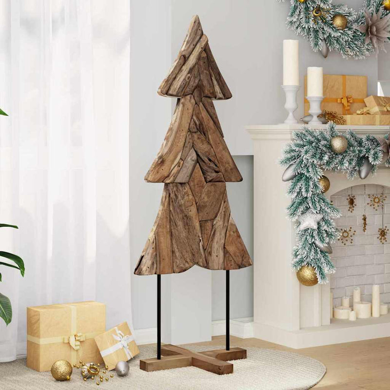 Load image into Gallery viewer, Vidaxl kerstboom met standaard bruin 151 cm massief teakhout
