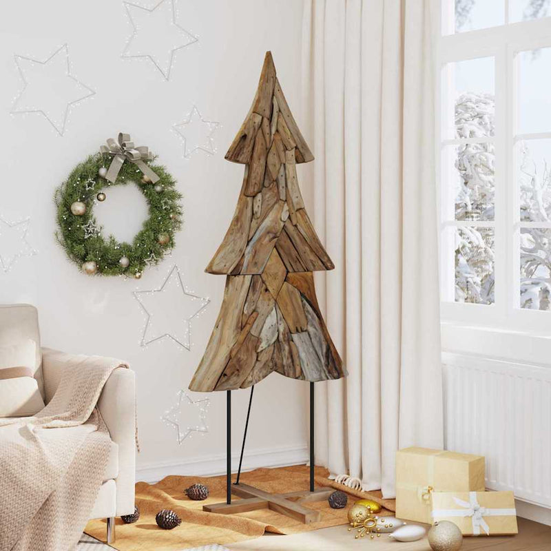 Load image into Gallery viewer, Vidaxl kerstboom met standaard bruin 181,5 cm massief teakhout
