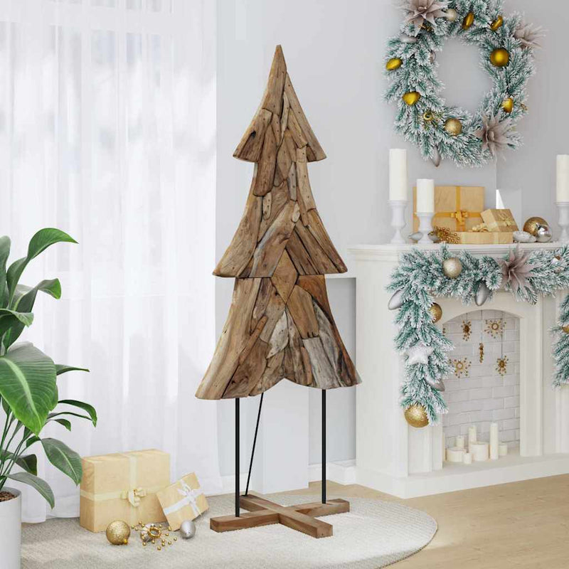 Load image into Gallery viewer, Vidaxl kerstboom met standaard bruin 181,5 cm massief teakhout
